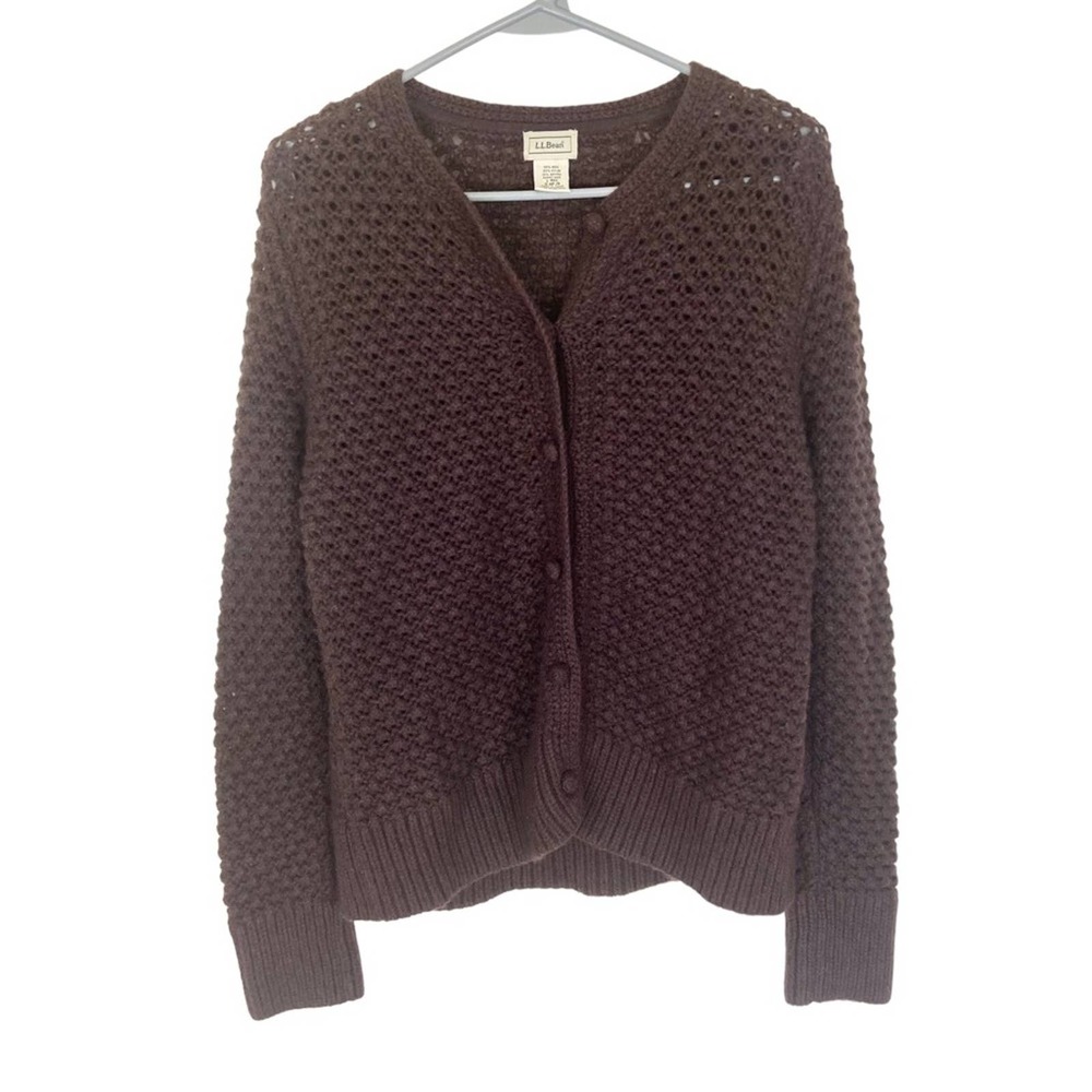 L.L. Bean Women's Brown Cardigan Sweater